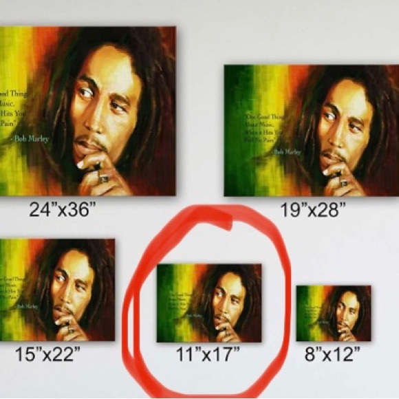 Bob Marley Wrapped Canvas - Picture 6 of 6